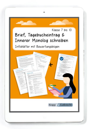 Brief, Tagebucheintrag & Innerer Monolog schreiben (mit Bewertungsbögen) – Klasse 7–10 – PDF