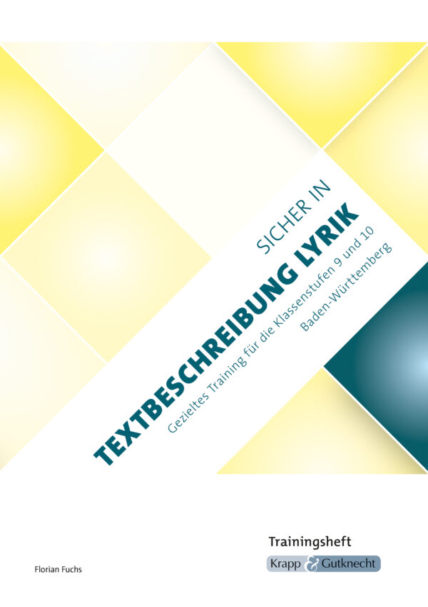 Titelbild vom Trainingsheft Sicher in Textbeschreibung Lyrik