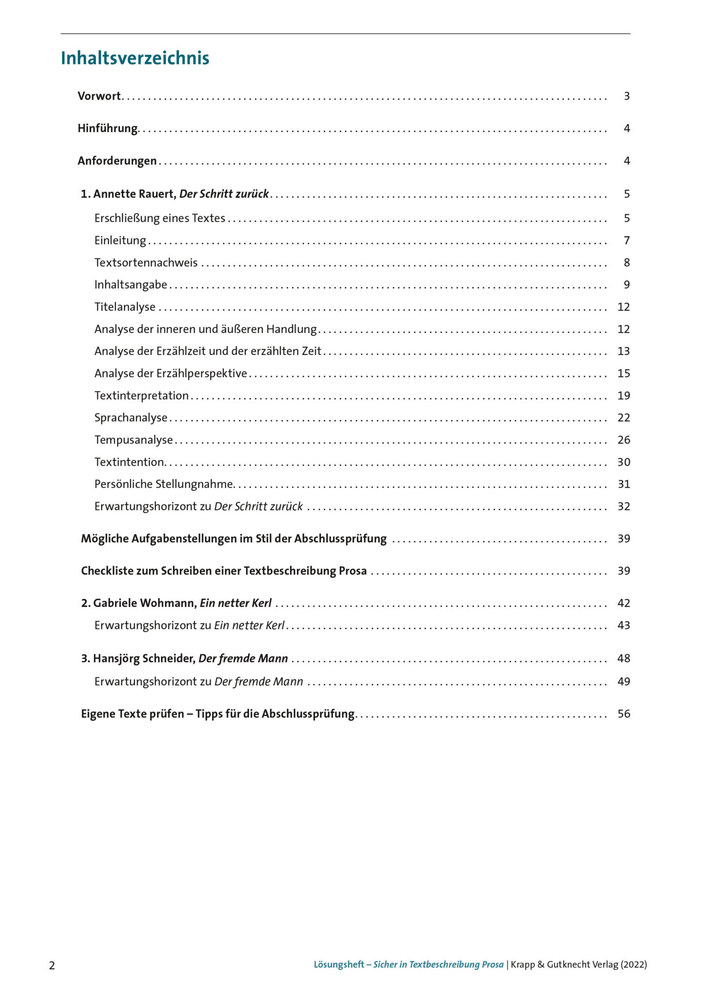 Textbeschreibung Prosa Krapp & Gutknecht Verlag