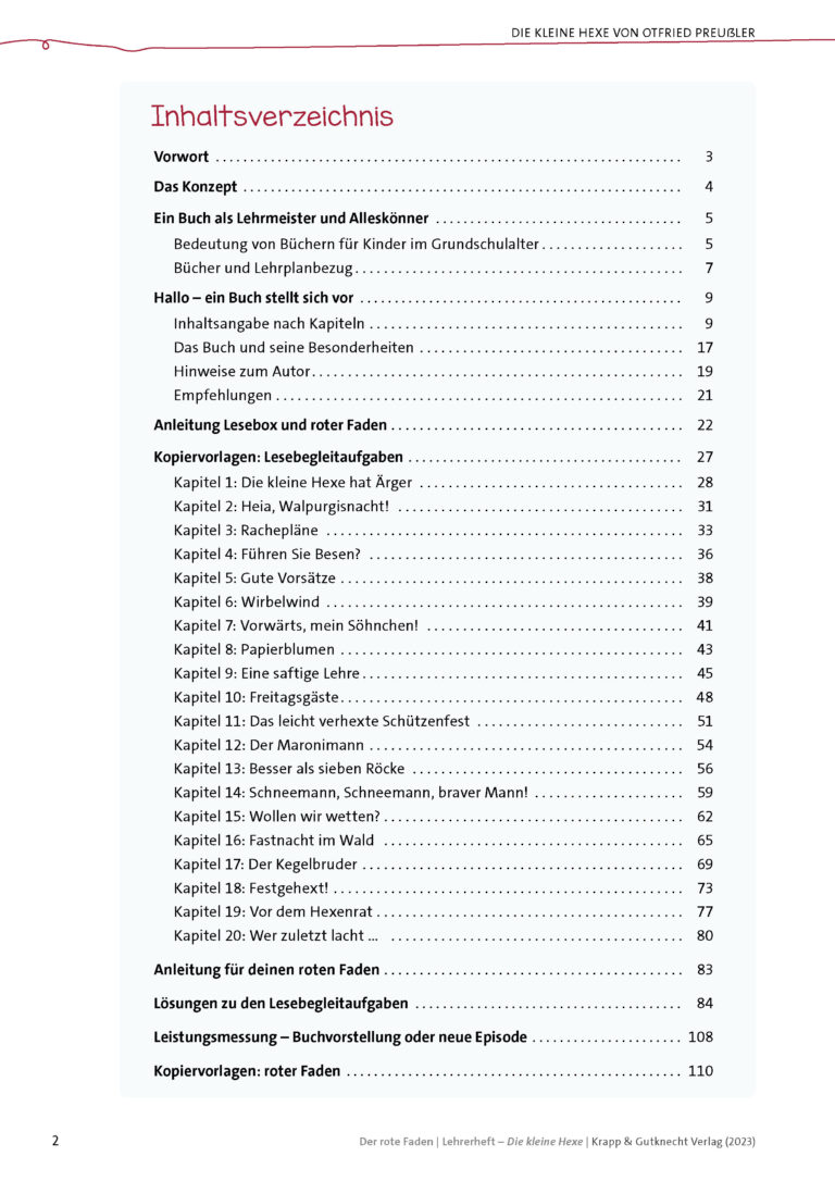 Inhaltsverzeichnis – Krapp & Gutknecht Verlag
