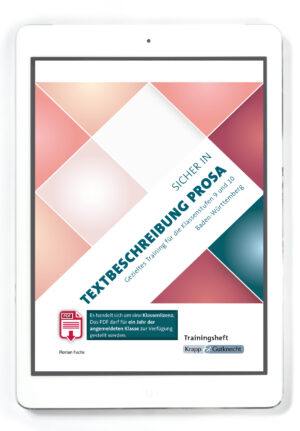 Sicher in Textbeschreibung Prosa – Baden-Württemberg – Trainingsheft PDF – Klassenlizenz