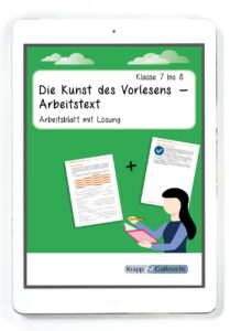 Die Kunst des Vorlesens – Arbeitstext – Klasse 7 und 8 – PDF
