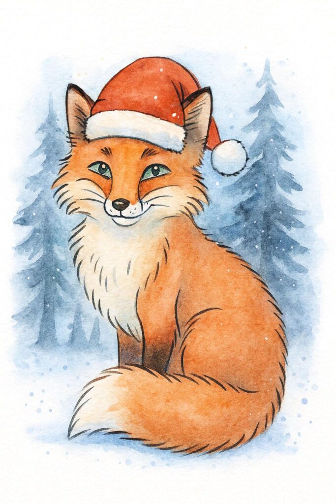 Winterlicher Fuchs im Schnee Kopie