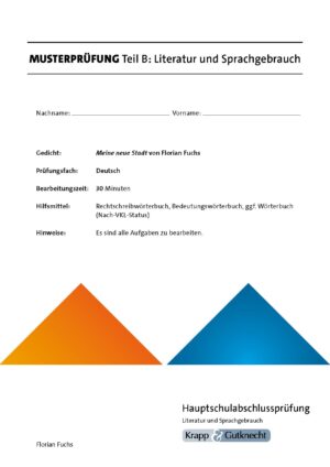 Musterprüfung Gedicht: Meine neue Stadt – Hauptschule – BaWü – DIN A4 Ausdruck