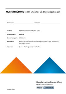 Musterprüfung Gedicht: Meine neue Stadt – Hauptschule – BaWü – DIN A4 Ausdruck