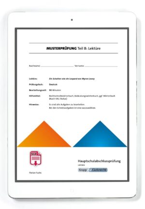 Musterprüfung Lektüre: Ein Schatten wie ein Leopard – Hauptschule – BaWü – PDF