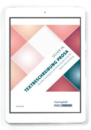 Sicher in Textbeschreibung Prosa – Baden-Württemberg – Trainingsheft PDF – Einzellizenz