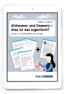 Sachtext mit Arbeitsblättern: Alzheimer und Demenz – Was ist das eigentlich? – PDF