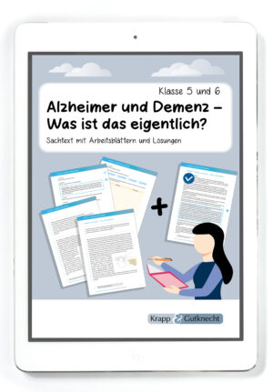 Sachtext mit Arbeitsblättern: Alzheimer und Demenz – Was ist das eigentlich? – PDF