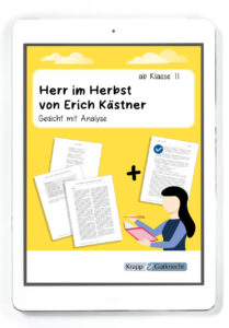 Herr im Herbst von Erich Kästner – Gedichtanalyse – PDF
