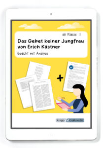 Das Gebet keiner Jungfrau von Erich Kästner – Gedichtanalyse – PDF