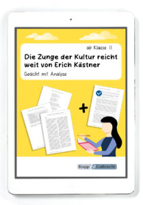Die Zunge der Kultur reicht weit von Erich Kästner – Gedichtanalyse – PDF