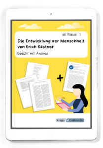 Die Entwicklung der Menschheit von Erich Kästner – Gedichtanalyse – PDF