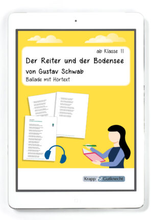 Der Reiter und der Bodensee von Gustav Schwab – Ballade mit Hörtext – PDF