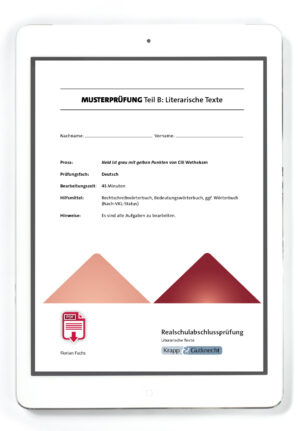Musterprüfung Prosa: Neid ist grau mit gelben Punkten – Realschule – BaWü – PDF